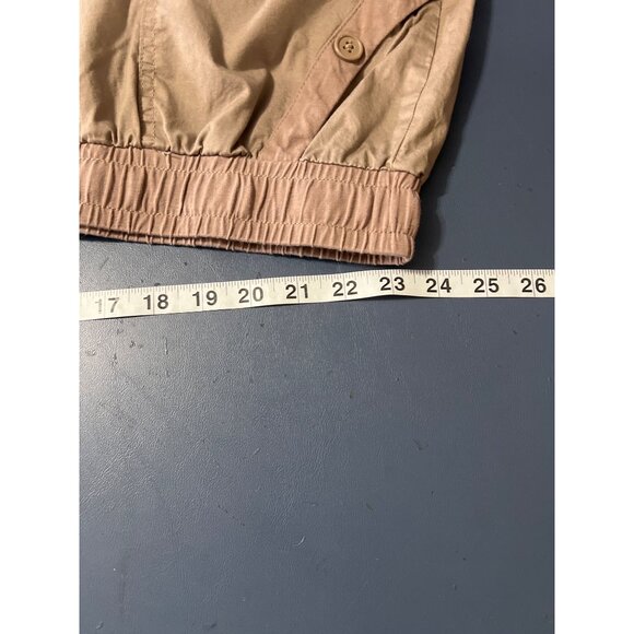 Lane Bryant Womens  26/28 Tan Cotton/Spandex Elastic Waist Shorts Stretch - Picture 6 of 10